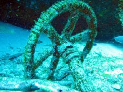 The Broken Wheel seen this April at Isla Mujeres. Taken w... by Bonnie Conley 